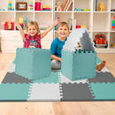 16-Piece Foam Baby Play Mat - Grey, White, Blue