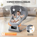 Electric Baby Rocker for Newborns with 3 Timer Functions - Grey