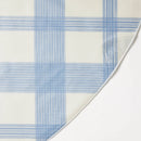 70" Round Oiled Tablecloth Blue Plaid