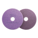 Scotch-Brite Diamond Floor Pads, Burnish/Buff, 16" Diameter, Purple, 5/Carton - MMM08743
