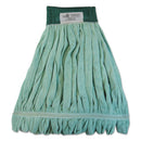 Boardwalk Microfiber Looped-End Wet Mop Head, Large, Green, 12/Carton - BWKMWTLGCT