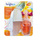 Bright Air Electric Scented Oil Air Freshener Warmer And Refill Combo, Hawaiian Blossoms/Papaya, 8/Carton - BRI900254
