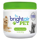 Bright Air Pet Odor Eliminator, Cool Citrus, 14 Oz Jar, 6/Carton - BRI900258
