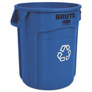 Rubbermaid Brute Recycling Container, Round, 20 Gal, Blue - RCP262073BLU