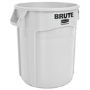 Rubbermaid Round Brute Container, Plastic, 20 Gal, White - RCP2620WHI