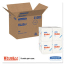 Wypall X60 Cloths, 1/4 Fold, 12 1/2 X 10, White, 70/Pack, 8 Packs/Carton - KCC41083