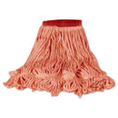 Rubbermaid Super Stitch Blend Mop Heads, Cotton/Synthetic, Red, Medium, 6/Carton - RCPD252RED