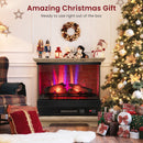27 Inch Freestanding Fireplace With Remote Control-Brown