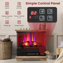 27 Inch Freestanding Fireplace With Remote Control-Brown