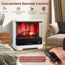 27 Inch Freestanding Fireplace With Remote Control-White