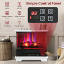 27 Inch Freestanding Fireplace With Remote Control-White
