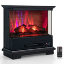 27 Inch Freestanding Fireplace With Remote Control-Black