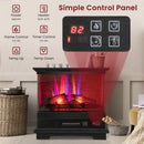 27 Inch Freestanding Fireplace With Remote Control-Black