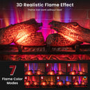 27 Inch Freestanding Fireplace With Remote Control-Black