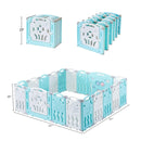 Portable Foldable Baby Playpen with Game Panel - Blue