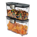 Food Storage Containers Set - Clear & Black