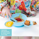 Silicone Feeding Bowl Set with Suction - Mickey Mouse Light Blue