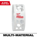 Milwaukee 49-56-9650 Hole Saw, 4-3/4 in Dia, 1-5/8 in D Cutting, 1/2-20 Arbor, 4, 5 TPI, Bi-Metal Cutting Edge