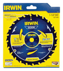 Irwin Marathon 7-1/4 in. D X 5/8 in. Carbide Circular Saw Blade 24 teeth 1 pk