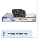 Envision Total Recycled Content Plastic Trash Bags, 60 Gal, 1.5 Mil, 38" X 60", Brown/Black, 100/Carton - STOT3860B15
