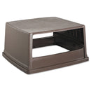 Rubbermaid Glutton Receptacle, Hooded Top Without Door, Rectangular, 23W X 26.63D X 13H, Brown - RCP256VBRO