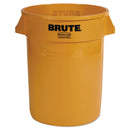 Rubbermaid Round Brute Container, Plastic, 32 Gal, Yellow - RCP2632YEL