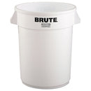 Rubbermaid Round Brute Container, Plastic, 32 Gal, White - RCP2632WHI
