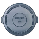 Rubbermaid Vented Round Brute Lid, 24.5 Dia X 1.5H, Gray - RCP264560GY