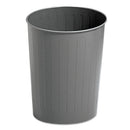 Safco Round Wastebasket, Steel, 23.5 Qt, Charcoal - SAF9604CH