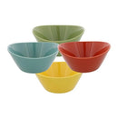 Over and Back- What a Dish Serving Bowls, Set of 4 (Green, Blue, Rust & Yellow)