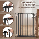Baby Gate for Stairs Doorways, 29.1–33.8" Extra Wide 36” Tall Dog Gate with Auto-Close - Graphite