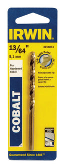 Irwin 13/64 in. X 3-5/8 in. L Cobalt Alloy Steel Drill Bit Straight Shank 1 pc