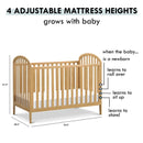 Beau 3-in-1 Convertible Crib - Honey
