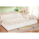 Universal Twin Storage Trundle Bed - White