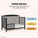 Convertible Crib Toddler Guard Rail - Matte Black