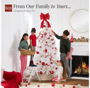 Pre-Lit Premium Hinged Artificial Christmas Tree - White