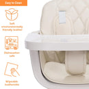 3-in-1 Convertible Wooden High Chair, Beige Color