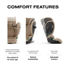 Solution G2 Folding Travel High-Back Booster - Almond Beige