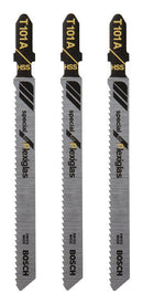 Bosch 4 in. High Speed Steel T-Shank Jig Saw Blade 14 TPI 3 pk