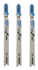 Bosch 3 in. High Carbon Steel T-Shank Wavy set and milled Jig Saw Blade 24 TPI 3 pk