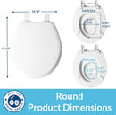 Slow-Close Toilet Seat with Built-In Toddler Potty Training Seat - White