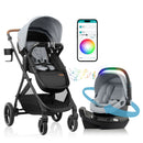 Intuitive Travel System with Rotating Infant Car Seat - Gray