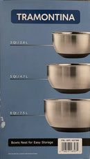 Stainless Steel Mixing Bowls with Silicone Base - 3 Pack