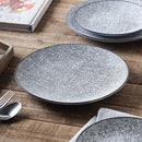 Stamping Stoneware Dinner Plate Set of 4 - White/Black