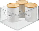 Kitchen Cabinet Storage Bin with Handles 10"x8"x5 - Clear