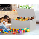 Flat Bench Top Toy and Storage Box - White