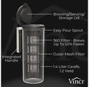 Cold Brew Coffee Maker - 1.2L Capacity