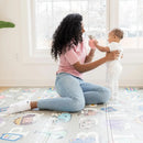 77"x71" Extra Large Alphabet Play Mat - Grey