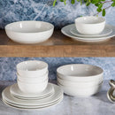 16pc Ceramic Gracious Dining Dinnerware Set - White