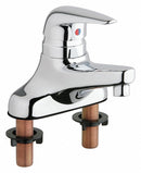 Chicago Faucets Chrome, Low Arc, Bathroom Sink Faucet, Manual Faucet Activation, 0.50 gpm - 420-E2805MPABCP